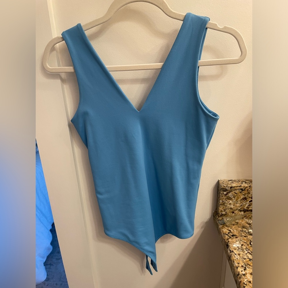 Abercrombie Soft A&F Collection Blue V Neck Bodysuit